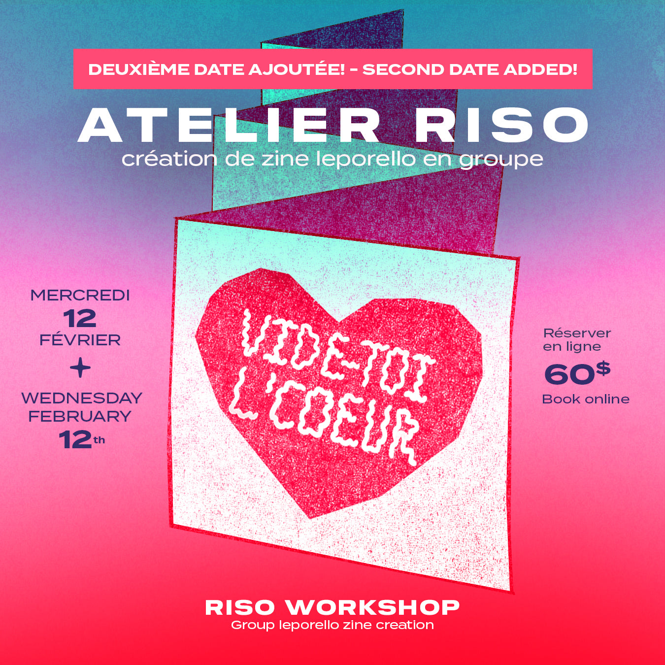 Valentines Zine workshop - 12 Février/ February 12th